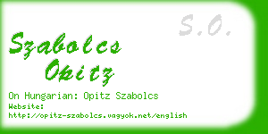 szabolcs opitz business card